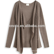 15ASW1059 Sweater open front round neck cardigan women